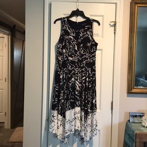 NWOT  Ivanka Trump navy handkerchief hem dress